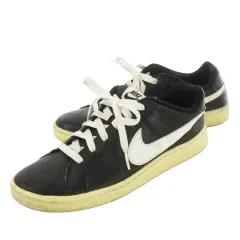 ナイキ NIKE COURT ROYALE コートロイヤル スニーカー ローカット レースアップ ロゴ 26.5cm 黒 ブラック /CK6 ■GY99
