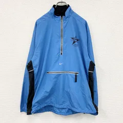 【値引き交渉OK！】古着 used　NIKE　ナイキ　ハーフジップナイロンジャケット　水色　ライトブルー　Lサイズ