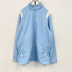 【値引き交渉OK！】古着 used　NIKE　ナイキ　ハーフジップナイロンジャケット　水色　ライトブルー　Lサイズ