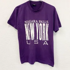 【値引き交渉OK！】古着 used　80s～　SCREEN STARS　半袖プリントTシャツ　ヴィンテージ　シングルステッチ　紫　パープル　Lサイズ