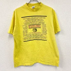 【値引き交渉OK！】古着 used　90s　Anvil　アンヴィル　半袖プリントTシャツ　シングルステッチ　USA製　黄色　イエロー　XLサイズ