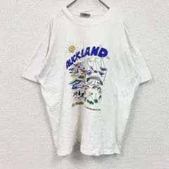 【値引き交渉OK！】古着 used　90s　半袖プリントTシャツ　ヴィンテージ　シングルステッチ　白　ホワイト　2XLサイズ