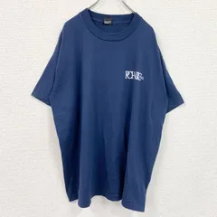 【値引き交渉OK！】古着 used　80s　SCREEN STARS　半袖プリントTシャツ　ヴィンテージ　シングルステッチ　紺　ネイビー　XXLサイズ