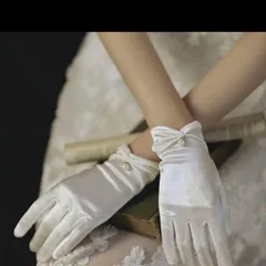 【新品未使用】 1点限定　海外　ブライダル　ウェディンググローブ　結婚式
