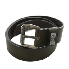 ディーゼル DIESEL B-LOGIN X07493 ベルト ハトメ 牛革 レザー ロゴ 80/32 茶色 ブラウン /XZ ■GY18