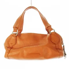 コールハーン COLE HAAN ハンドバッグ レザー 革 シボ革 ロゴ型押し オレンジ /CK13 ■GY18