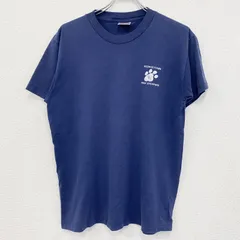 【値引き交渉OK！】古着 used　90s　ONEITA　半袖プリントTシャツ　シングルステッチ　紺　ネイビー　Lサイズ