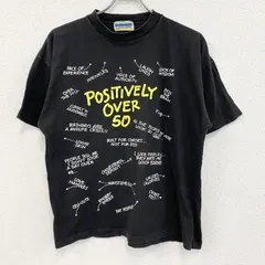 【値引き交渉OK！】古着 used　90s～　Laid back　半袖両面プリントTシャツ　ヴィンテージ　シングルステッチ　黒　ブラック　XLサイズ