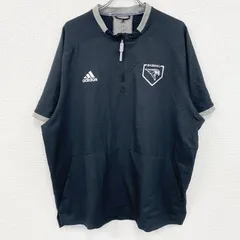 【値引き交渉OK！】古着 used　adidas　アディダス　プリントナイロンジャケットプルオーバー　黒　ブラック　XLサイズ