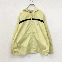 【値引き交渉OK！】古着 used　00s　NIKE　ナイキ　ナイロンジャケット　フルジップパーカー　ヴィンテージ　黄　イエロー　Lサイズ