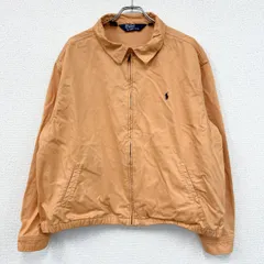 【値引き交渉OK！】古着 used　90s　Polo by Ralph Laure　ポロラルフローレン　ブルゾン/スイングトップ　オレンジ　XXLサイズ