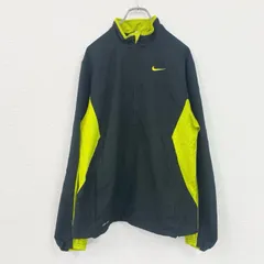 【値引き交渉OK！】古着 used　NIKE　ナイキ　長袖ハーフジップジャケット　黒　ブラック　Mサイズ