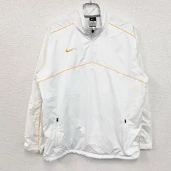 【値引き交渉OK！】古着 used　NIKE　ナイキ　プルオーバージャケット　ハーフジップ　白　ホワイト　Mサイズ
