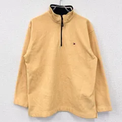 【値引き交渉OK！】古着 used　TOMMY HILFIGER　トミーヒルフィガー　フリースジャケット/ボアジャケット　黄色　イエロー　Lサイズ