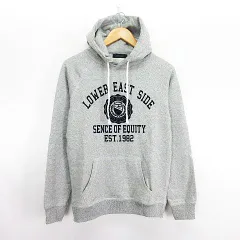 レイジブルー RAGEBLUE パーカー トップス スウェット 長袖 プルオーバー 裏起毛 英字 フロッキー M グレー ※EKM