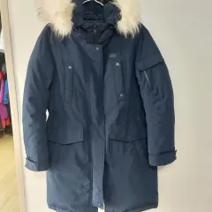 LACOSTE ラコステ ネイビー ダウンジャケット ロング丈 レディース