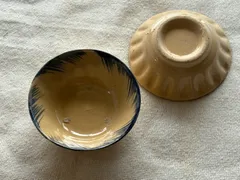【ソンべ焼き豆皿2点セット】ベトナム陶磁器/ホーチミン/ライティウ焼き/南部/小鉢/豆皿/タレ皿/ベトナム雑貨/屋台のサムネイル