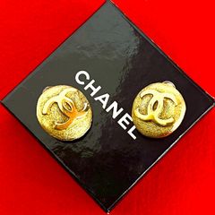 CHANEL シャネル ヴィンテージ ココマーク ラウンド イヤリング 96P 