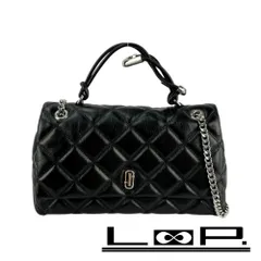 マークジェイコブス ■美品■ ザ キルテッド デュアル チェーン 2WAY ハンド ショルダー バッグ レザー ブラック 【537424】11