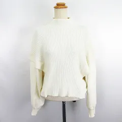 センスオブプレイス バイ アーバンリサーチ Sense of Place by Urban Research ニット セーター 長袖 ドルマンスリーブ モックネック ストレッチショルダータック One アイボリー ※EKM