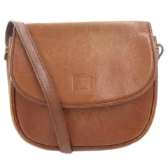 バーバリーズ Burberrys ヴィンテージ ショルダーバッグ ロゴ ノバチェック レザー 茶 ブラウン /AE ■GY17