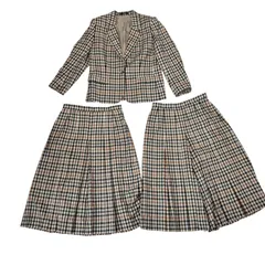  DAKS   ダックス　チェック柄スーツ３点セット　ジャケット　スカート　パンツ　レディース　サイズ 11AB3【Z1751】
