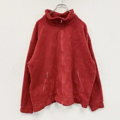 【値引き交渉OK！】古着 used　～90s　LAND’S END　ランズエンド　フリースジャケット/ボアジャケット　ヴィンテージ　赤　レッド　Lサイズ