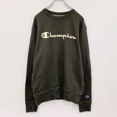 【値引き交渉OK！】古着 used　champion　チャンピオン　スウェット/トレーナー　カーキ　Sサイズ