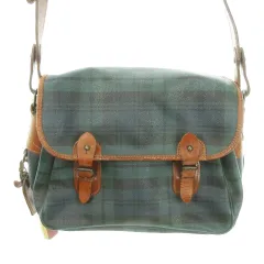 ポロ ラルフローレン POLO RALPH LAUREN ショルダーバッグ PVC レザー ブラックウォッチ ロゴ 緑 グリーン /MN15 ■GY18