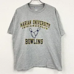 【値引き交渉OK！】古着 used　Champion　チャンピオン　半袖プリントTシャツ　グレー　XLサイズ