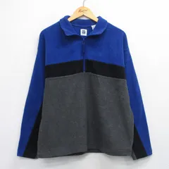 M/古着 ギャップ GAP 長袖 ハーフジップ フリース ジャケット メンズ 00年代 00s マルチカラー 青他 25dec16