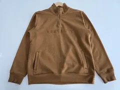 Carhartt WIP スクリプト ハーフジップアップ スポーツブラ ブラウン M