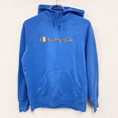 【値引き交渉OK！】古着 used　Champion　チャンピオン　スウェットパーカー/フーディー　水色　スカイブルー　XLサイズ
