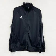 【値引き交渉OK！】古着 used　adidas　アディダス　トラックジャケット/ジャージ　黒　ブラック　XLサイズ