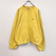 【値引き交渉OK！】古着 used　90s　NIKE　ナイキ　スウェット/トレーナー　ヴィンテージ　黄色　イエロー　Mサイズ