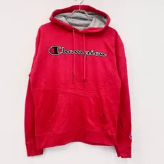 【値引き交渉OK！】古着 used　champion　チャンピオン　スウェットパーカー/フーディー　赤　レッド　Mサイズ