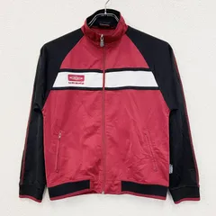 【値引き交渉OK！】古着 used　Umbro　アンブロ　トラックジャケット/ジャージ　トライカラー　赤　白　黒　152