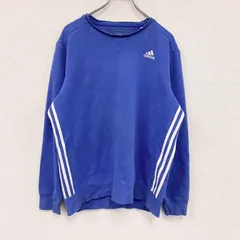 【値引き交渉OK！】古着 used　adidas　アディダス　スウェット/トレーナー　青　ブルー　Mサイズ