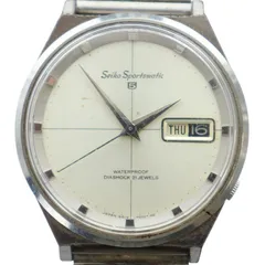 セイコー SEIKO 5 Sportsmatic ファイブ スポーツマチック 腕時計 ウォッチ ダイヤショック 21石 自動巻き デイデイト カレンダー付き シルバー色 6619-8110 ■GY11 /MQ