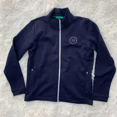 【23区GOLF】ゴルフブルゾン ／レディース サイズIII ネイビー ジップアップ ストレッチ 裏起毛