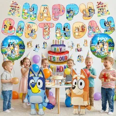 ブルーイ 誕生日 バルーンセット 男の子 誕生日 女の子 誕生日 バースデー飾り ブルーイバルーン