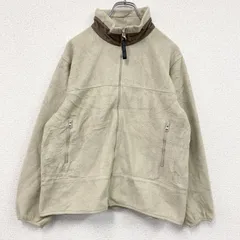 【値引き交渉OK！】古着 used　LAND’S END　ランズエンド　フルジップフリースジャケット/ボアジャケット　ベージュ　Lサイズ