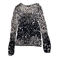  MAX&Co. マックスアンドコー 花柄 ブラウス 長袖 ギャザー レディース Sサイズ【Z1744】