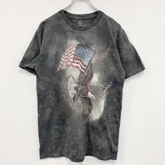 【値引き交渉OK！】古着 used　THE MOUNTAIN　ザマウンテン　半袖プリントTシャツ　タイダイ　アニマルT　灰色　グレー　Ｍサイズ