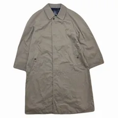 バーバリー ステンカラーコート メンズ L サイズ相当 94-175-6 ベージュ スプリングコート 裏地チェック