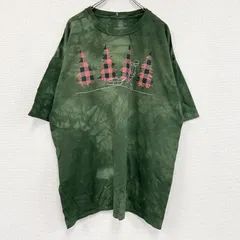 【値引き交渉OK！】古着 used　THE MOUNTAIN　ザマウンテン　半袖プリントTシャツ　タイダイ　緑　グリーン　3XLサイズ
