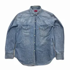 リーバイス デニムシャツ メンズ XL ウォッシュドブルー レッドタブ 長袖 ビッグサイズ アメカジ 色落ち感最高