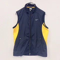 【値引き交渉OK！】古着 used　NIKE　ナイキ　ナイロンベスト　紺　ネイビー　Mサイズ