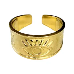 ナザールボンジュウ レトロ ゴールド リング お守り 魔除け 邪眼 指輪 トルコ