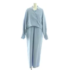 アメリヴィンテージ Ameri VINTAGE OTONA SHORT JACKET SET UP DRESS セットアップ ジャケット ワンピース S 水色 /CX ■OS